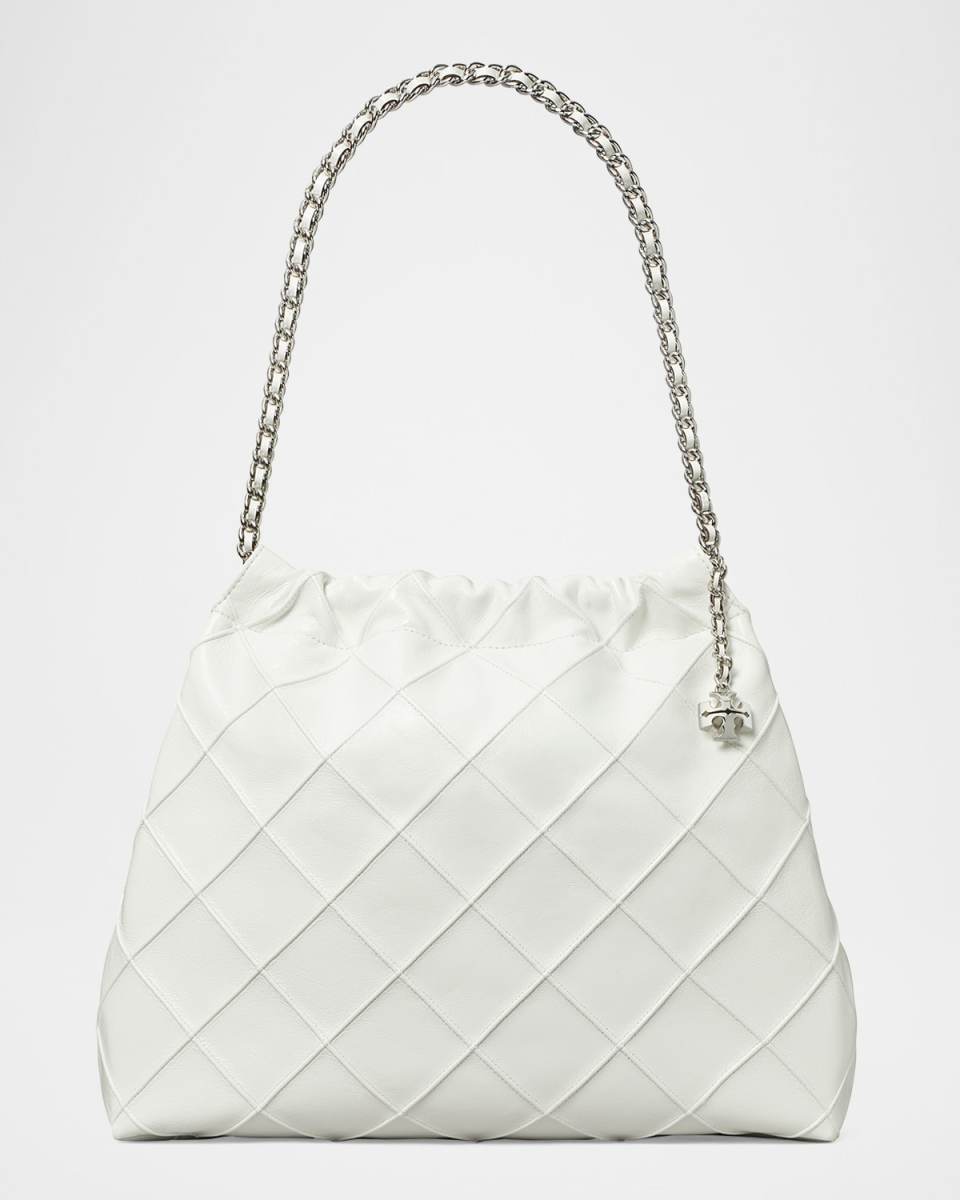 Fleming Quilted Leather Hobo Bag